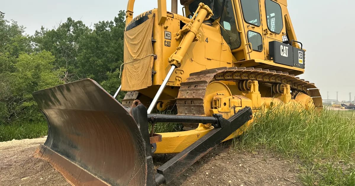 High-hour Cat D7G dozer — the age and hours range where lender appetite tightens