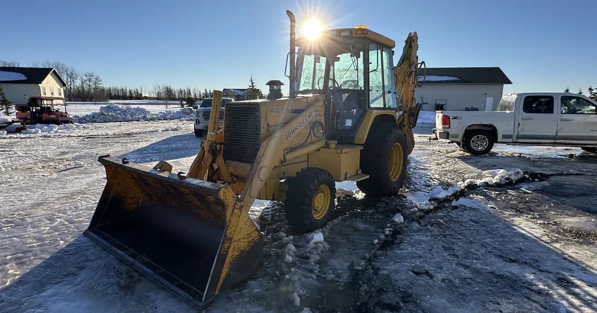 John Deere rubber-tire backhoe — common sole-proprietor purchase